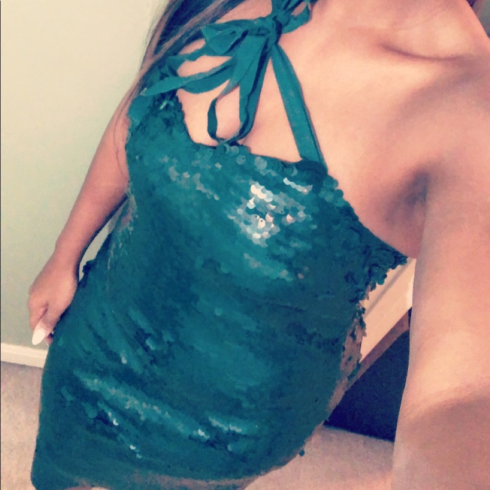 J Crew Green Sequin Dress